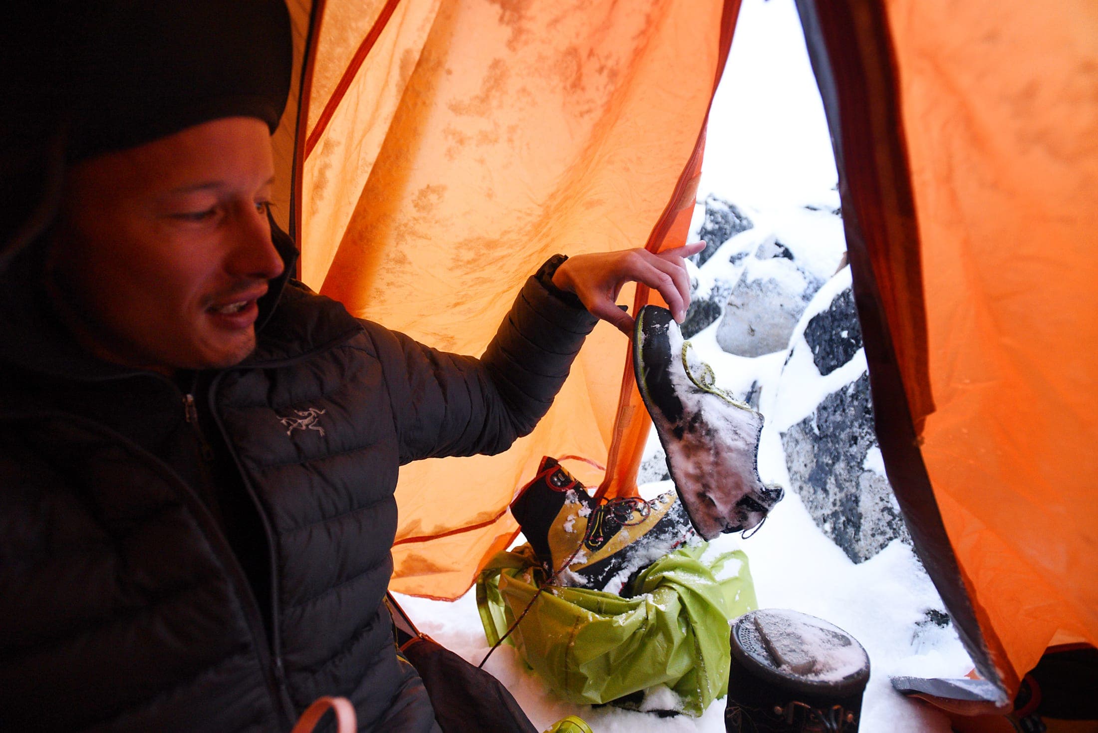Snowed in at high camp